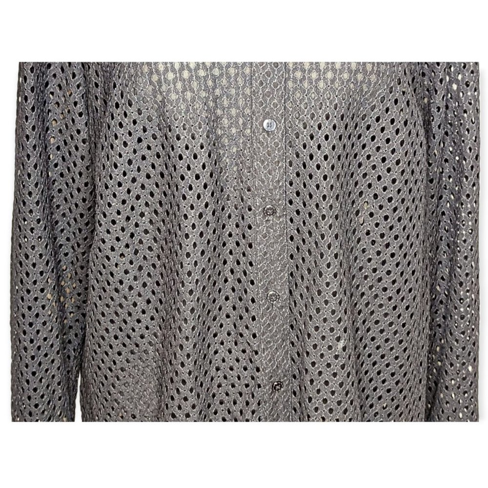 Qvc Black Button Front Long Sleeve Top Size Xl — image 3 of 8